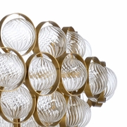 69613 Chelsea House 16in. Metal/Glass Milan Chandelier with Antique Brass/Clear Finish