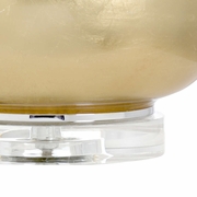 69641 Chelsea House 27in. Glass Leafed Lamp with Linen Shade and Clear/Gold Leaf Finish