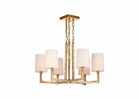 69681 Chelsea House Iron Gold Leaf Charterhouse Chandelier