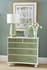 69716 Chelsea House 30in. Ceramic Hive Lamp - Green with Linen Shade and White Glaze/Antique Gold Leaf Finish