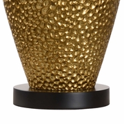 69779 Chelsea House 29.5in. Ceramic Athens Vase Lamp with Silkette Shade and Metallic Gold Glaze/Matte Black Finish