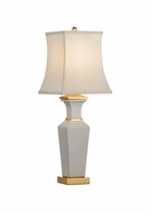 69782 Chelsea House Square Vase Lamp - White