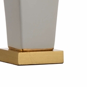 69782 Chelsea House Square Vase Lamp - White