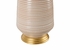 69805 Chelsea House 30in. Porcelain Hive Lamp - Desert with Linen Shade and Brown/Grey/Cream/Antique Gold Leaf Finish