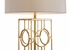 69839 Chelsea House 30.5in. Iron Dorset Lamp with Silkette Shade and Antique Gold Leaf/Clear Finish