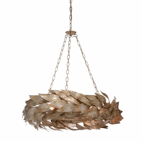 69876 Chelsea House 9in. Iron Meadow Chandelier with Old Antique Silver Finish