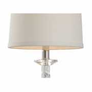 69915 Chelsea House 34in. Crystal Raleigh Buffet Lamp with Linen Shade and Clear Finish