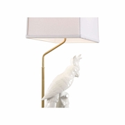 69918 Chelsea House Hope Parrot Lamp - White - Right Facing