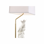 69919 Chelsea House Hope Parrot Lamp - White - Left Facing