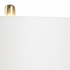 69954 Chelsea House 29in. Ceramic Rockport Beach Lamp with Linen Shade and Cobalt Glaze/Antique Brass Finish