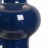 69954 Chelsea House 29in. Ceramic Rockport Beach Lamp with Linen Shade and Cobalt Glaze/Antique Brass Finish