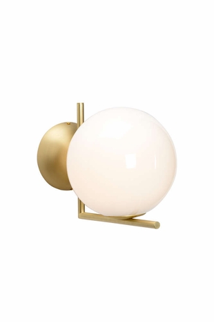 70018 Chelsea House Metal/Glass Antique Brass/Opaque Nadege Wall Sconce