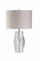 70044 Chelsea House 25in. Emilia Crystal Table Lamp with Faille Shade and Clear Finish