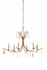 70058 Chelsea House 34in. Iron/Crystal Giulia Chandelier with Antique Gold/Clear Finish