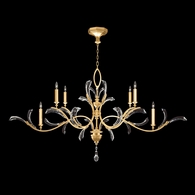 700840-SF3 Fine Art Lighting Beveled Arcs 74"W Oblong Chandelier with Gold Leaf Finish