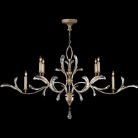 700840ST Fine Art Lighting Beveled Arcs 74"W Oblong Chandelier with Silver Finish
