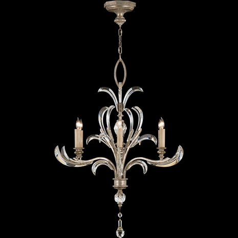 701040ST Fine Art Lamps Beveled Arcs 44 inch 6 Light Chandelier