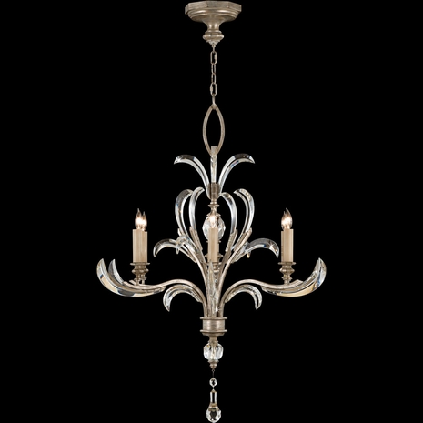 701040ST Fine Art Lamps Beveled Arcs 44 inch 6 Light Chandelier