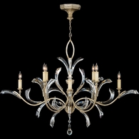 701240ST Fine Art Lighting Beveled Arcs 57"W Round Chandelier with Silver Finish