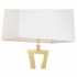 70139 Town Square 31.5in. Metal/Glass Arbor Table Lamp with Linen Shade and Gold Leaf/Clear Finish
