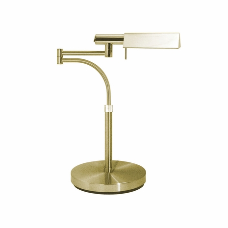 7014.38 Sonneman Modern Origins E Tenda Swing Arm Table Lamp in Satin Brass Finish