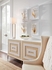 70141 Shayla Copas 38in. Metal/Marble Tower Buffet Lamp with Linen Shade and Brass/Natural White Finish