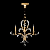 701540-SF3 Fine Art Lamps Beveled Arcs 28"W Round Chandelier with Gold Finish