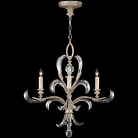 701540ST Fine Art Lighting Beveled Arcs 28"W Round Chandelier with Silver Finish