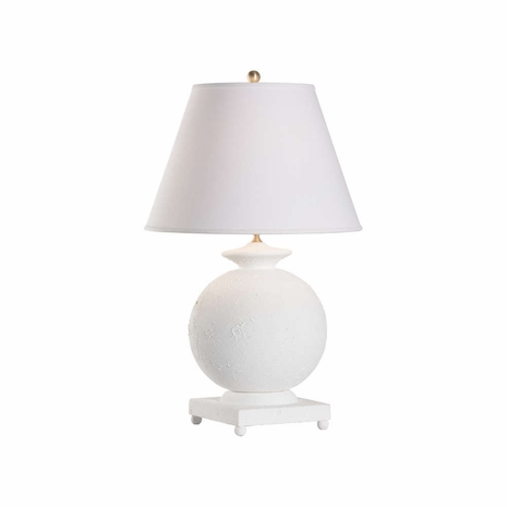 70181 Chelsea House Opus Ceramic Lamp - White Biscotto