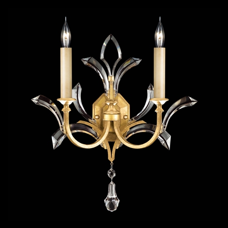 701850-SF3 Fine Art Lighting Beveled Arcs 22"H Sconce with Gold Leaf Finish
