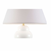 70194 Bill Cain Rotunda Table Lamp - White
