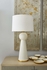 70196 Chelsea House 34.5in. Ceramic Bianco Table Lamp with Linen Shade and Cream Crackled Glaze/Gold Leaf Finish