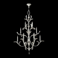 702040-SF4 Fine Art Lamps Beveled Arcs 56"W Round Chandelier with Silver Finish