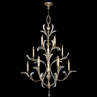 702040ST Fine Art Lighting Beveled Arcs 56"W Round Chandelier with Silver Finish