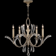 702240ST Fine Art Lighting Beveled Arcs 36"W Round Chandelier with Silver Finish