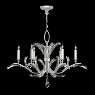 702440-SF4 Fine Art Lighting Beveled Arcs 42"W Round Chandelier with Silver Leaf Finish