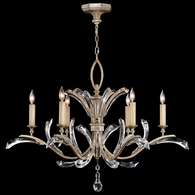 702440ST Fine Art Lighting Beveled Arcs 42"W Round Chandelier with Silver Finish