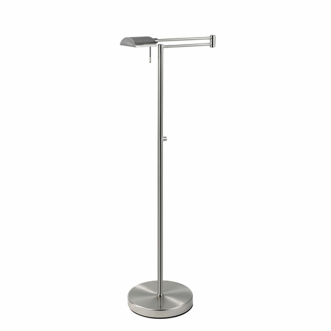 7036.13 Sonneman Modern Lighting Essentials D Lite Floor Lamp in Satin Nickel Finish