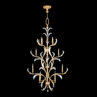 704040-SF3 Fine Art Lighting Beveled Arcs 48"W Round Chandelier with Gold Leaf Finish