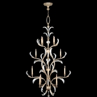 704040ST Fine Art Lighting Beveled Arcs 48"W Round Chandelier with Silver Finish