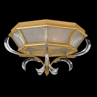 704240-SF3 Fine Art Lighting Beveled Arcs 26"W Round Flush Mount with Gold Leaf Finish