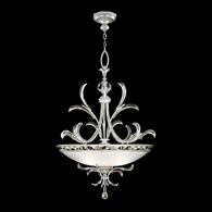 704440-4 Fine Art Lighting Beveled Arcs 44"W Round Pendant with Silver Leaf Finish