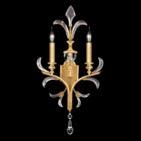 704850-SF3 Fine Art Lighting Beveled Arcs 32"H Sconce with Gold Leaf Finish