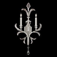 704850-4 Fine Art Lighting Beveled Arcs 32"H Sconce with Silver Leaf Finish