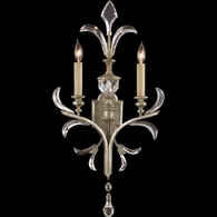 704850ST Fine Art Lighting Beveled Arcs 32"H Sconce with Silver Finish