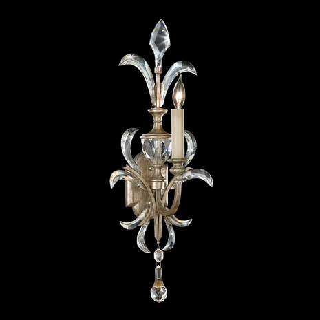 704950 Fine Art Lighting Beveled Arcs 29"H Sconce with Silver Finish