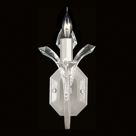 705050-SF4 Fine Art Lighting Beveled Arcs 13"H Sconce with Silver Leaf Finish