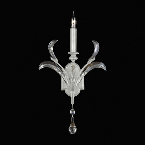 705150-4 Fine Art Lighting Beveled Arcs 25"H Sconce with Silver Leaf Finish