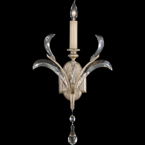 705150 Fine Art Lighting Beveled Arcs 25"H Sconce with Silver Finish