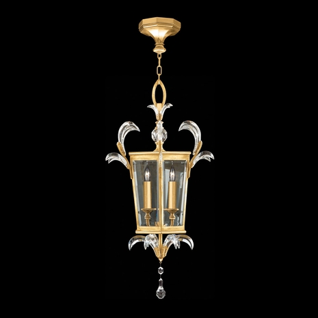 705440-3 Fine Art Lighting Beveled Arcs 22"W Square Pendant with Gold Leaf Finish